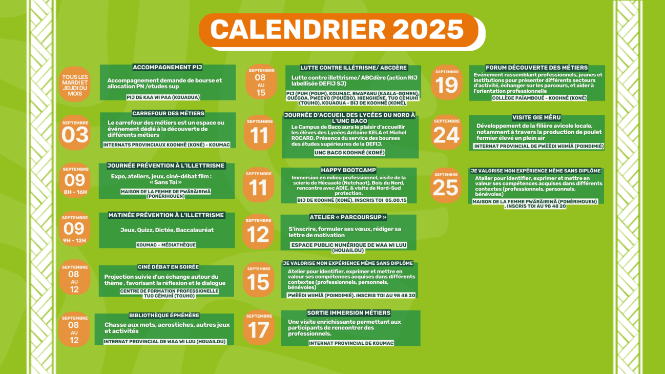 calendrier sofip 2025 septembre