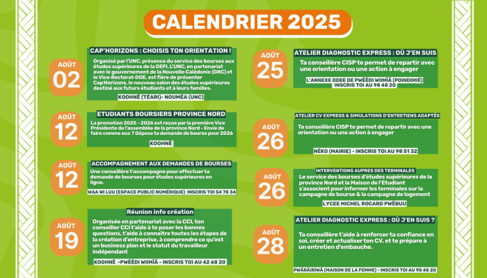 Calendrier SOFIP 2025